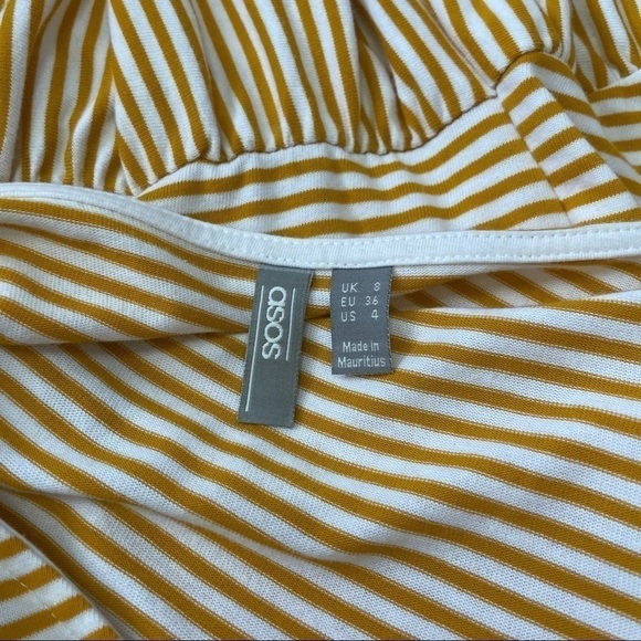 Asos Mini V Neck Button Down Smoke Stress Striped Size 4 - Picture 5 of 6